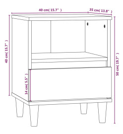 Table de chevet Sonoma gris 40x35x50 cm