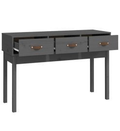 Table console Gris 114x40x75 cm Bois massif de pin