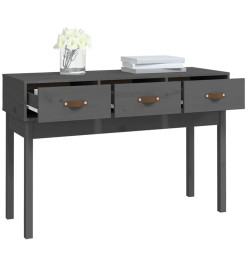 Table console Gris 114x40x75 cm Bois massif de pin