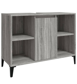 Meuble d'évier sonoma gris 80x33x60 cm bois d'ingénierie