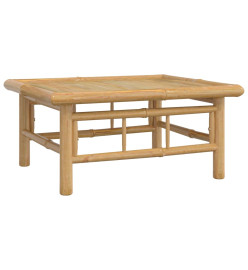 Salon de jardin 7 pcs avec coussins blanc crème bambou