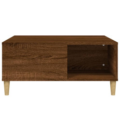 Table basse chêne marron 80x80x36,5 cm bois d'ingénierie