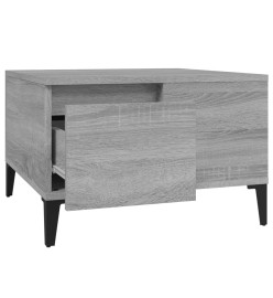 Table basse sonoma gris 55x55x36,5 cm bois d'ingénierie