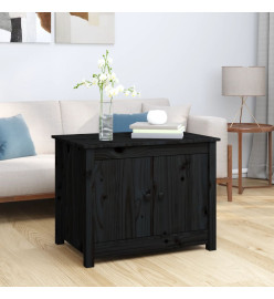 Table basse Noir 71x49x55 cm Bois massif de pin