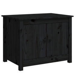 Table basse Noir 71x49x55 cm Bois massif de pin