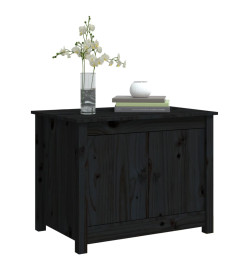 Table basse Noir 71x49x55 cm Bois massif de pin