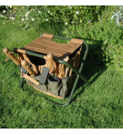 Esschert Design Sac à outils et tabouret de jardinage GT01