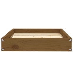 Lit pour chien Marron miel 61,5x49x9 cm Bois de pin solide