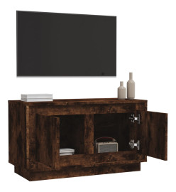 Meuble TV chêne fumé 80x35x45 cm bois d'ingénierie