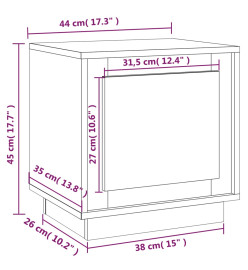 Table de chevet sonoma gris 44x35x45 cm bois d'ingénierie