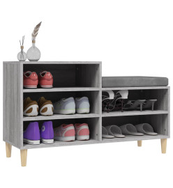 Armoire à chaussures Sonoma gris 102x36x60 cm Bois d'ingénierie