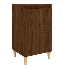 Table de chevet chêne marron 40x35x70 cm bois d'ingénierie