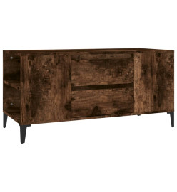 Meuble TV Chêne fumé 102x44,5x50 cm Bois d'ingénierie