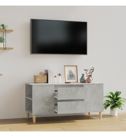 Meuble TV Gris béton 102x44,5x50 cm Bois d'ingénierie