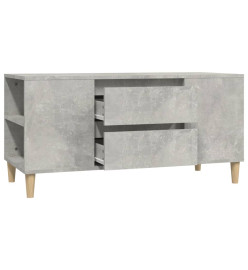 Meuble TV Gris béton 102x44,5x50 cm Bois d'ingénierie