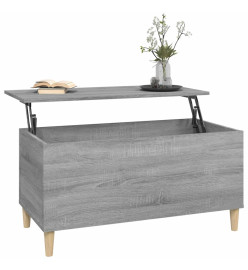 Table basse Sonoma gris 90x44,5x45 cm Bois d'ingénierie