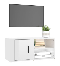 Meubles TV 2 pcs Blanc brillant 80x31,5x36 cm Bois d'ingénierie