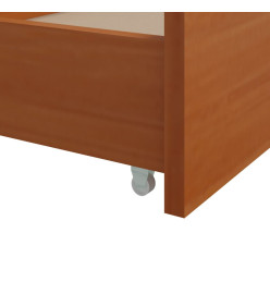Cadre de lit avec tiroirs Marron miel Pin massif 90x200 cm