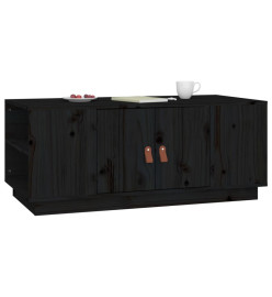 Table basse Noir 100x50x41 cm Bois massif de pin