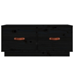 Meuble TV Noir 80x34x35 cm Bois de pin massif