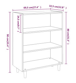 Buffet Chêne fumé 69,5x32,5x90 cm Bois d'ingénierie