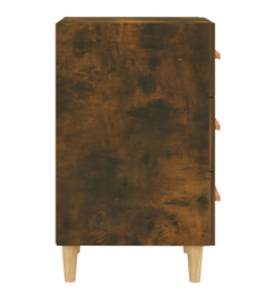 Table de chevet chêne fumé 40x40x66 cm bois d'ingénierie