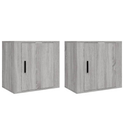 Tables de chevet murales 2 pcs Sonoma gris 50x30x47 cm