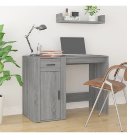 Bureau Sonoma gris 100x49x75 cm Bois d'ingénierie