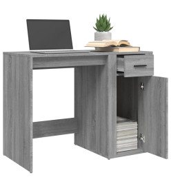 Bureau Sonoma gris 100x49x75 cm Bois d'ingénierie