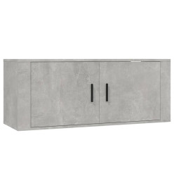 Meuble TV mural Gris béton 100x34,5x40 cm