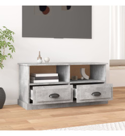 Meuble TV gris béton 93x35,5x45 cm bois d'ingénierie