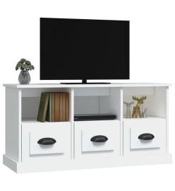 Meuble TV blanc 100x35x50 cm bois d'ingénierie