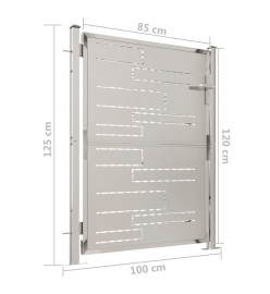 Portail de jardin 100x125 cm Acier inoxydable