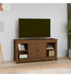 Meuble TV Marron miel 103x36,5x52 cm Bois de pin massif