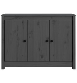 Buffet Gris 100x35x74 cm Bois massif de pin