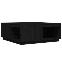 Table basse Noir 100x101x40,5 cm Bois massif de pin