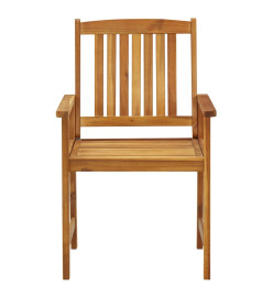 Chaises de jardin 6 pcs Bois d'acacia massif