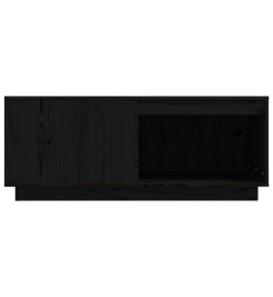 Table basse Noir 100x101x40,5 cm Bois massif de pin