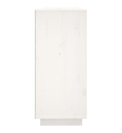 Buffet Blanc 120x35x80 cm Bois massif de pin