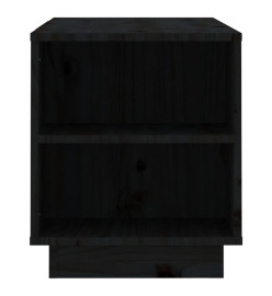 Meuble TV Noir 110x35x40,5 cm Bois de pin massif