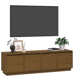 Meuble TV Marron miel 156x37x45 cm Bois de pin massif