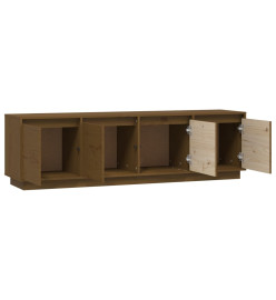 Meuble TV Marron miel 156x37x45 cm Bois de pin massif