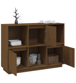 Buffet Marron miel 110.5x35x80 cm Bois massif de pin