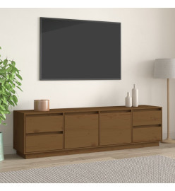 Meuble TV Marron miel 176x37x47,5 cm Bois de pin massif