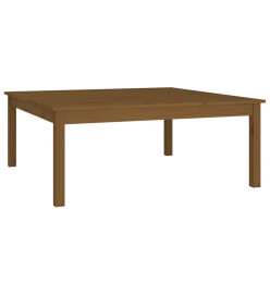 Table basse Marron miel 100x100x40 cm Bois massif de pin