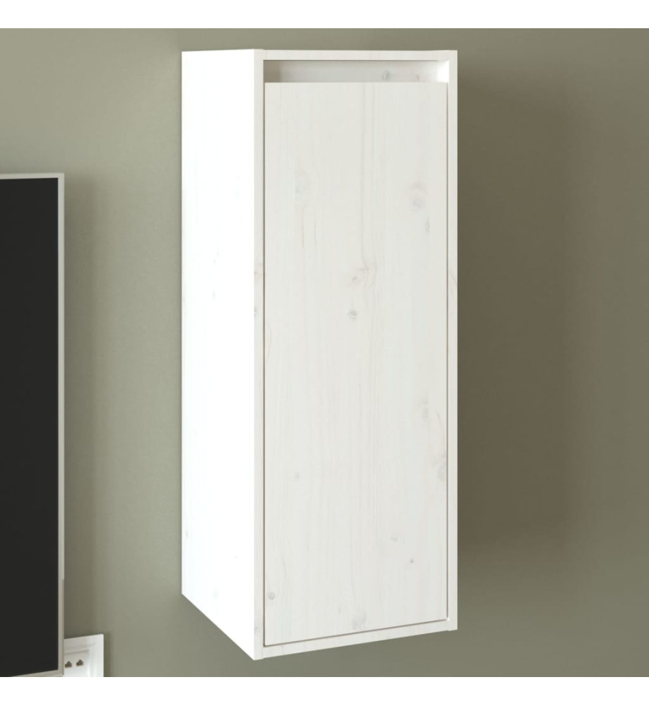 Armoire murale Blanc 30x30x80 cm Bois de pin massif