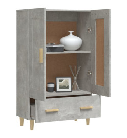 Buffet haut Gris béton 70x31x115 cm Bois d'ingénierie