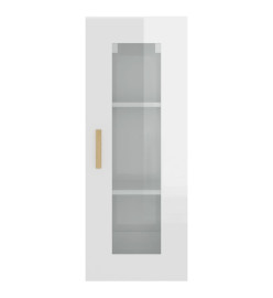 Armoire murale suspendue Blanc brillant 34,5x34x90 cm