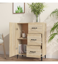 Buffet chêne sonoma 69,5x34x90 cm bois d'ingénierie