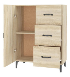 Buffet chêne sonoma 69,5x34x90 cm bois d'ingénierie